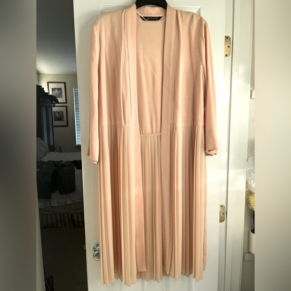 Zara Sheer Pleated Tunic Top - Picture 1 of 4